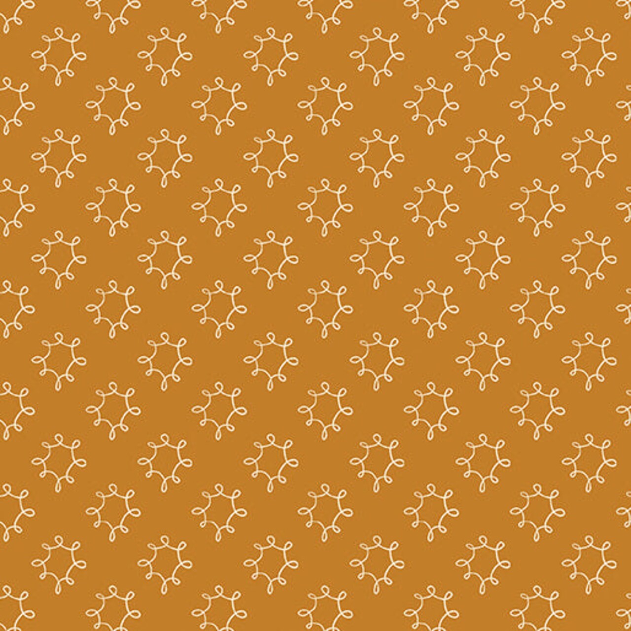 Fabric Benartex Dark Gold Dandy Wishflower by the Quarter Yard 16697-35